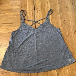 GapFit Gray Criss-Cross back Tank Top